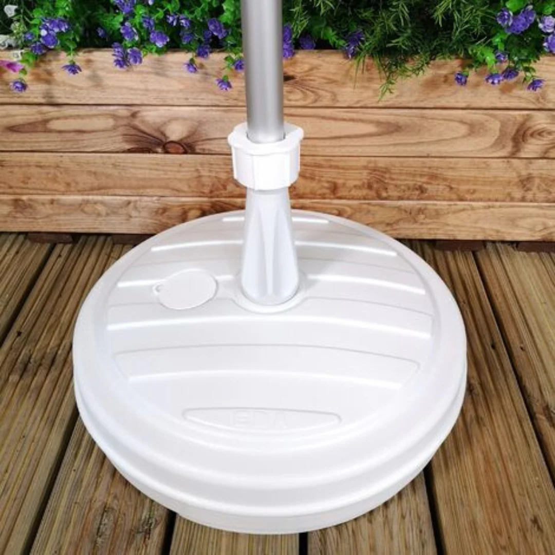 White Plastic Parasol Base - Image 2