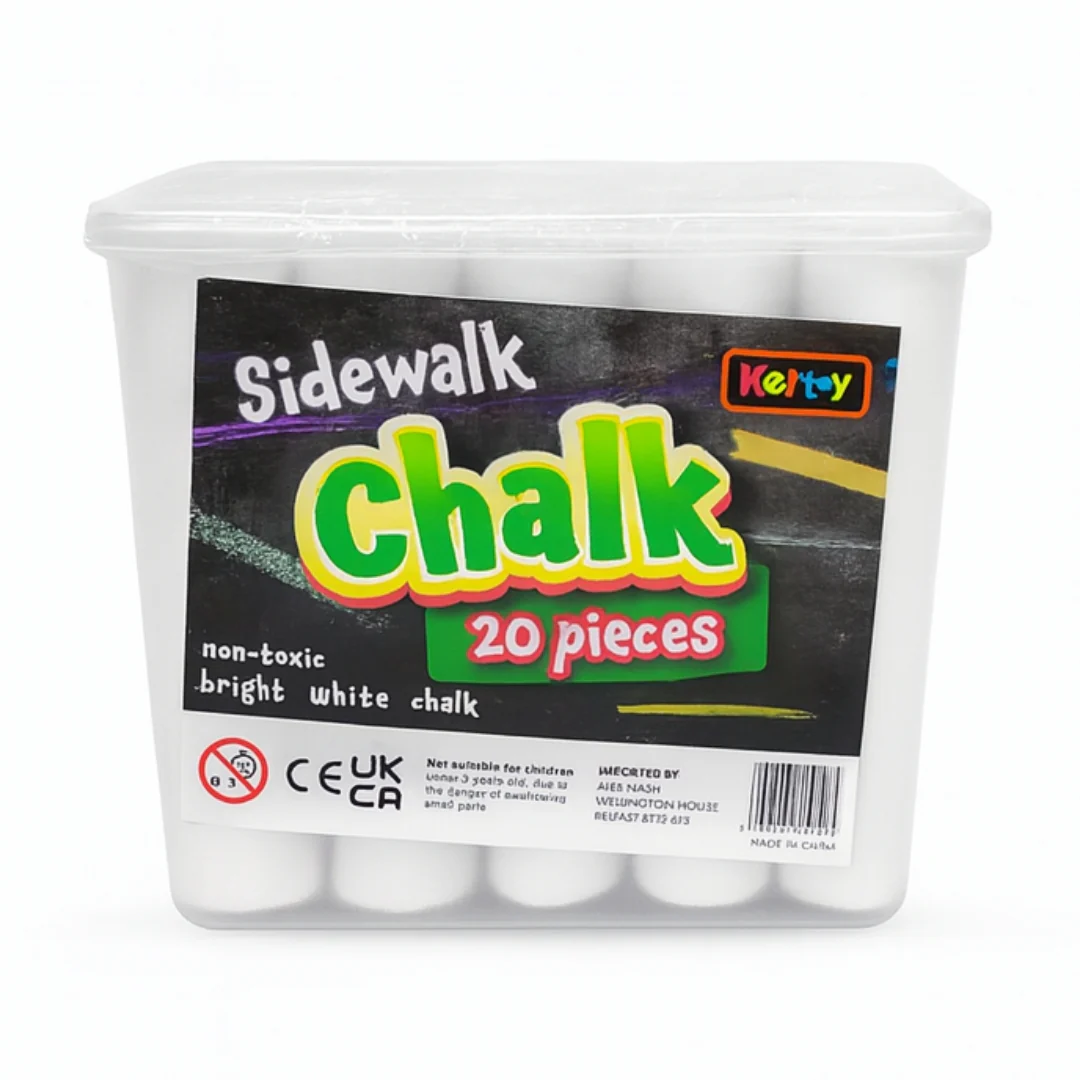 White Sidewalk Chalk - 20-pieces