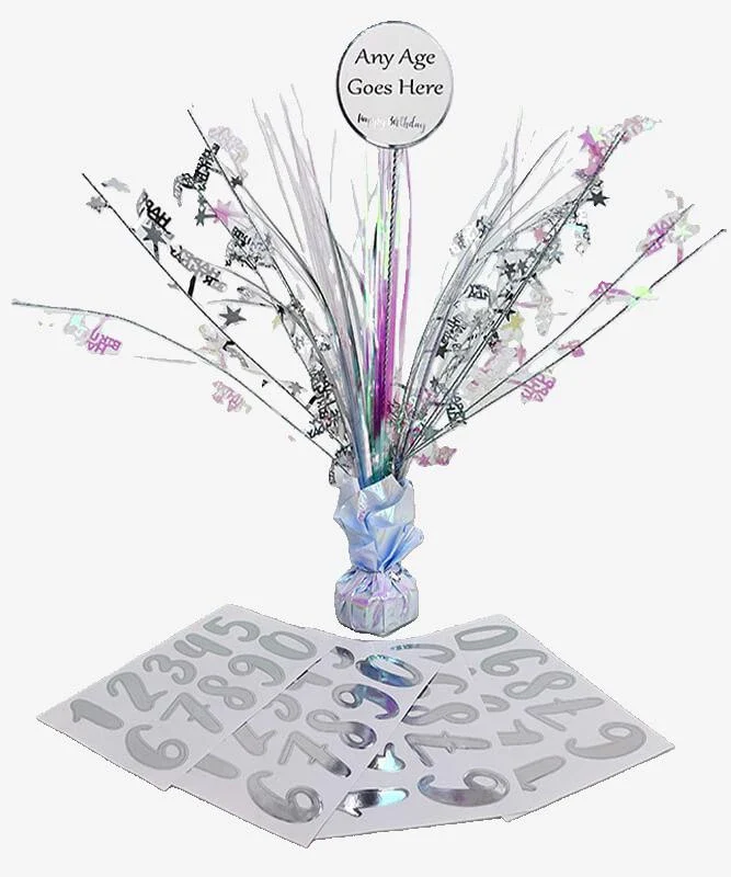 White & Silver Personalised Centrepiece