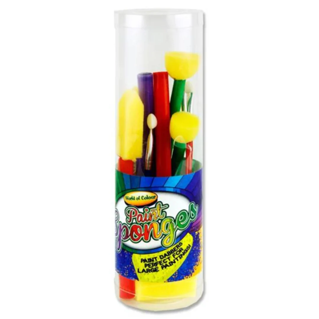 World of Colour 10-Piece Sponge Dabber Paintbrush Set