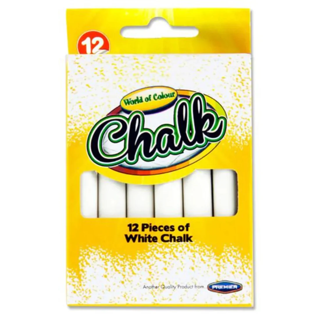 World of Colour 12-Pack White Chalk