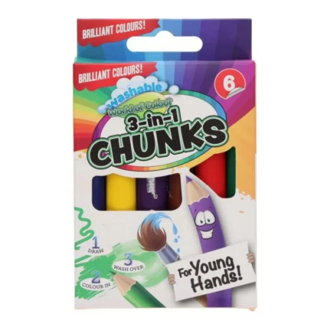 World of Colour 3-in-1 Watercolour Pencil Chunks