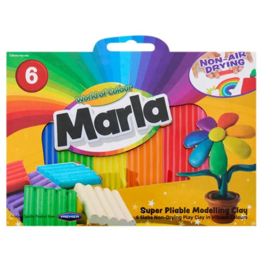 World of Colour 6-Pack 100g Marla Modelling Clay