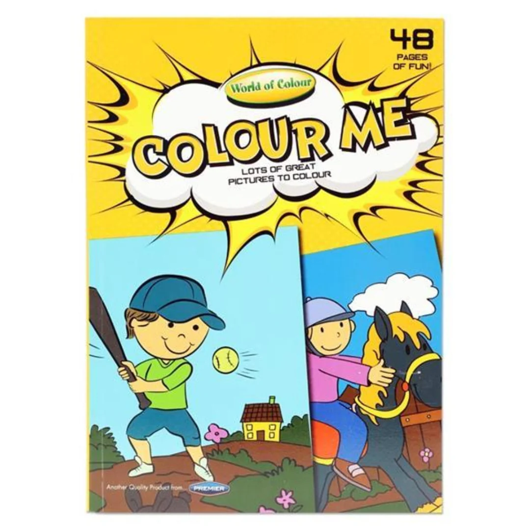 World of Colour Boys A4 Perforated Colouring Book – 48 Pages