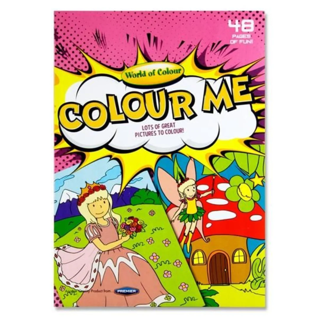 World of Colour Girls A4 Perforated Colouring Book – 48 Pages