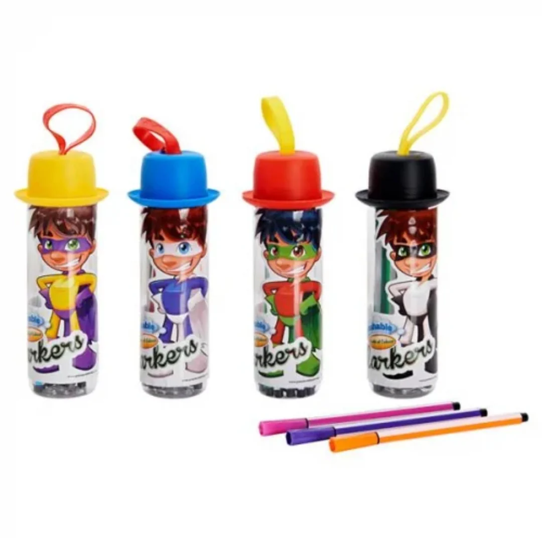 World of Colour Assorted Hero Washable Felt Tip Markers – 12 Pack