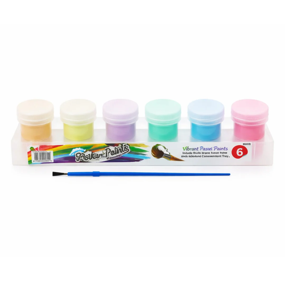 World of Colour Pastel Poster Paints – 6 x 22g