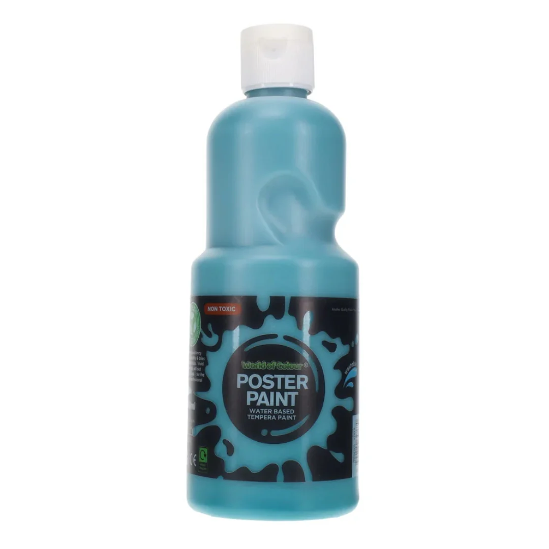 World of Colour Poster Paint 500ml - Turquoise