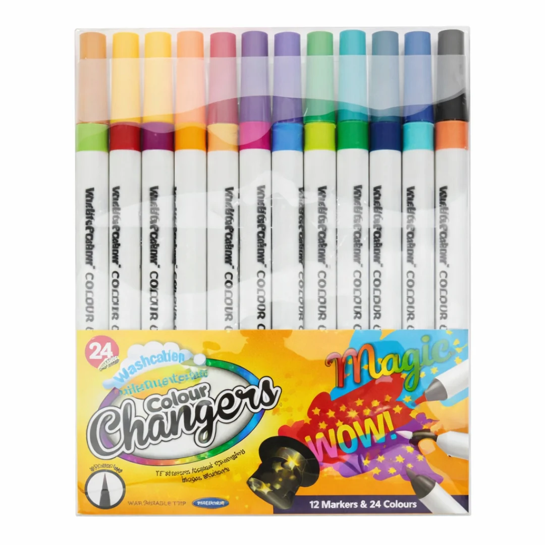 World of Colour Washable Colour-Changing Magic Markers - Pack of 12