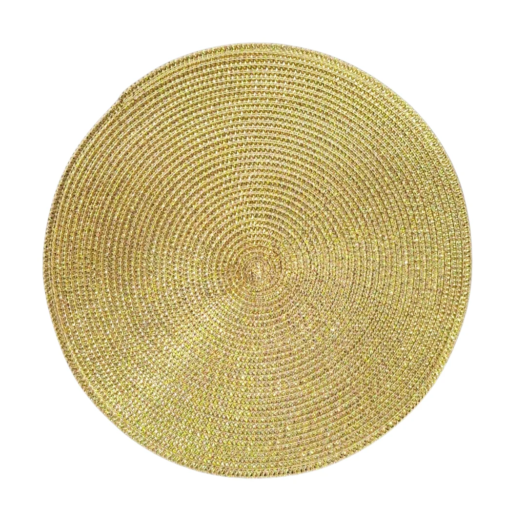 Woven Round Placemat Gold