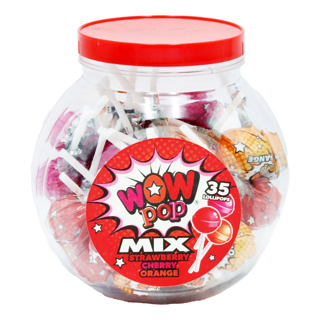 Wow Pop Lolly Jar – 35 Assorted Flavours