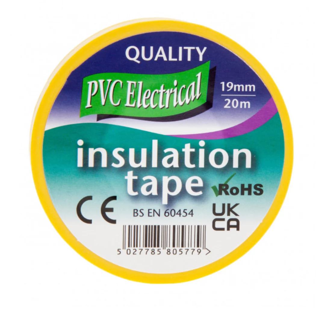 Yellow Electrical PVC Tape 19mm x 20m
